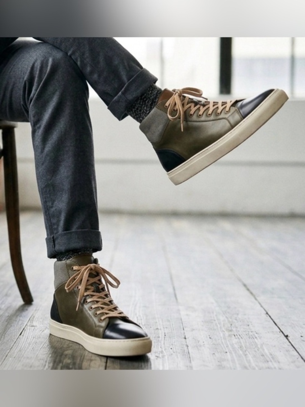 TCG Porter leather/suede men’s size 11/EU44 mid sneakers $320